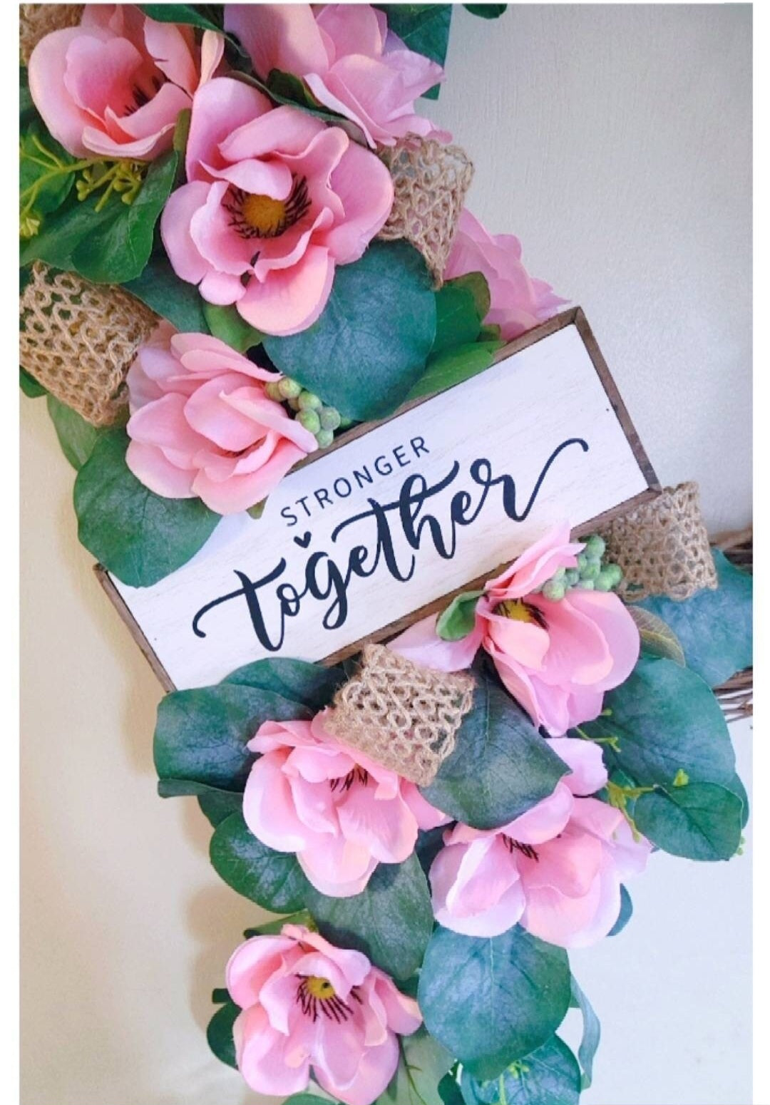 Pink Poppy Spring Wreath